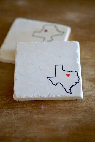 Texas Marble Coaster- Set of 4